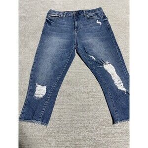 Forever 21 Jeans Women's Size 29 Blue Distress Straight